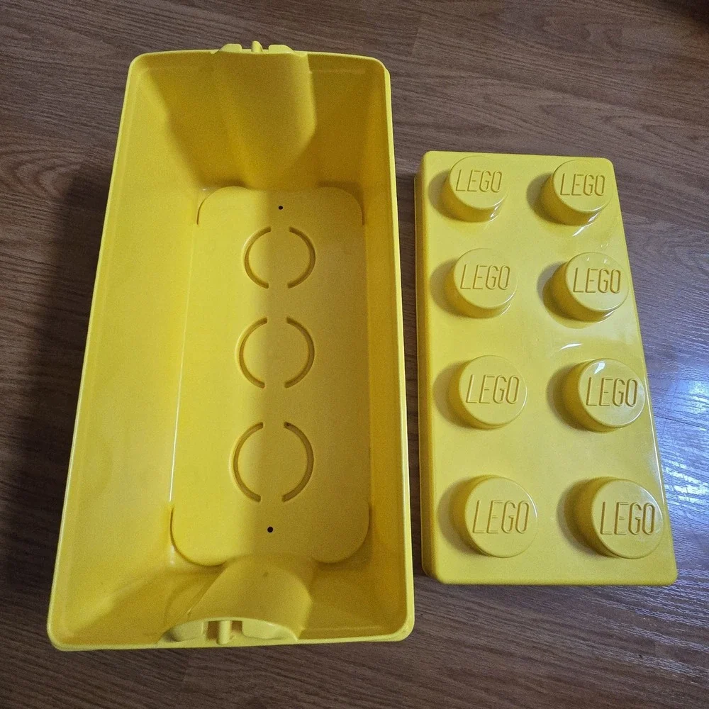 LEGO Storage Brick Case Yellow Stackable 13